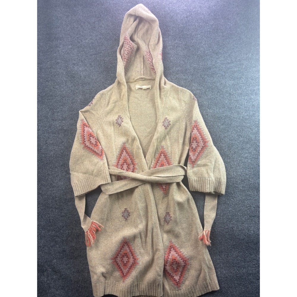 Lilka Anthropologie Hooded Cardigan Women S Southwestern Wool Belted Sweater